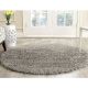 Bold Grey Plush Living Rug